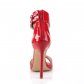 červené sandálky na jehlovém podpatku Sexy-19-r - Velikost 35
